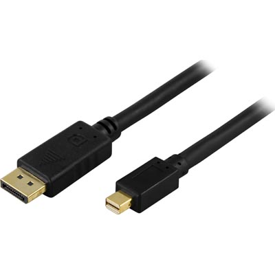 Deltaco DisplayPort - Mini DisplayPort Cable, 5m, Black